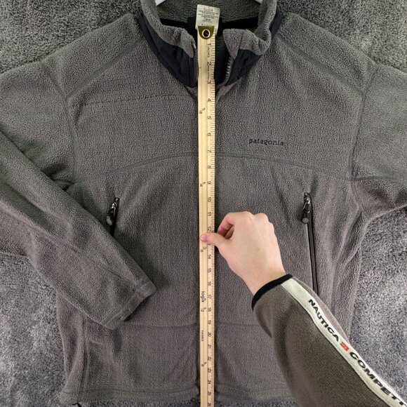 Patagonia Men’s Medium Gray Full Zip Double Pocket Jacket Fleece Hiking Adult - Picture 2 of 16